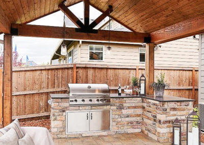 Covered Outdoor Kitchen and Seating