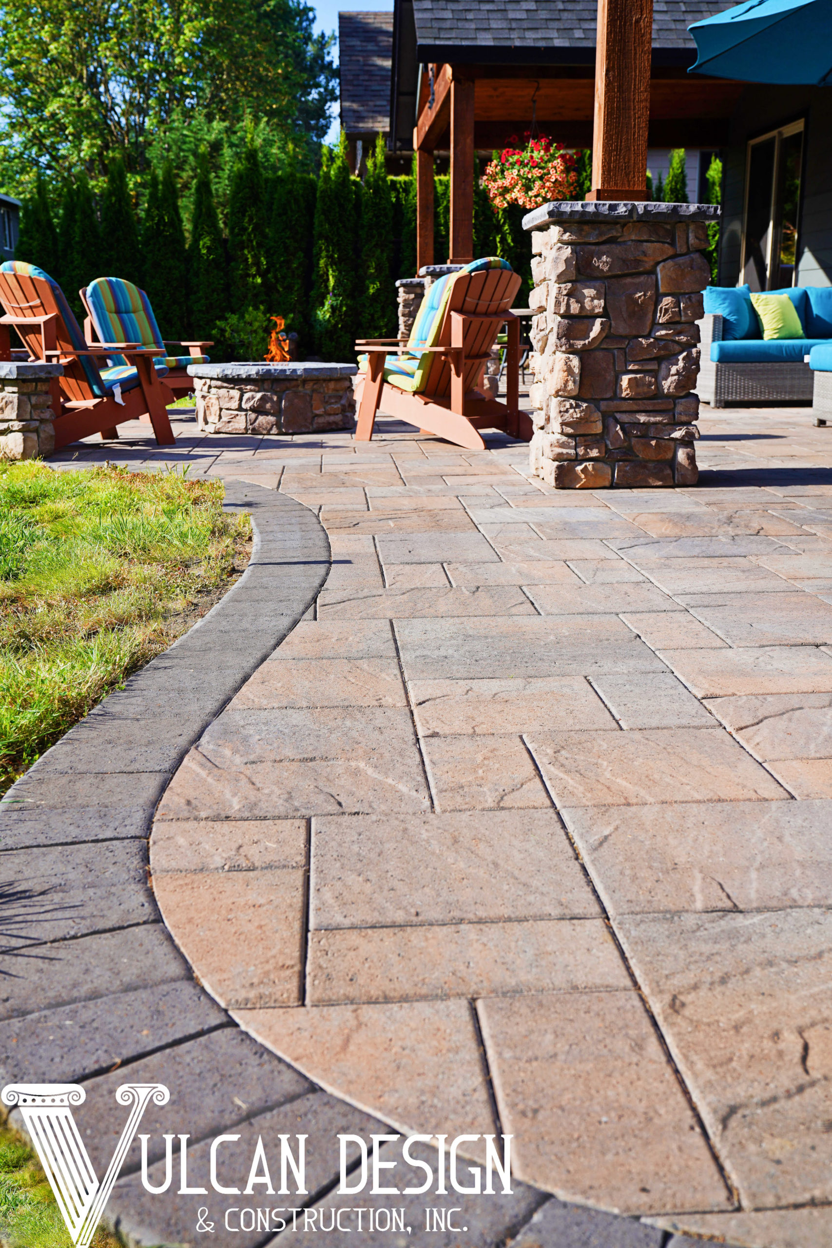 Paver Stone Patio Installation Vulcan, Images Of Patios With Pavers