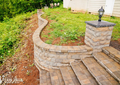 Stone Retaining Wall and Steps